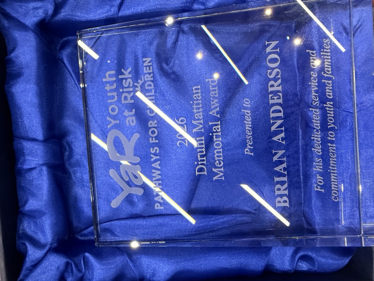 The engraved glass Diruhi Mattian Memorial Award
